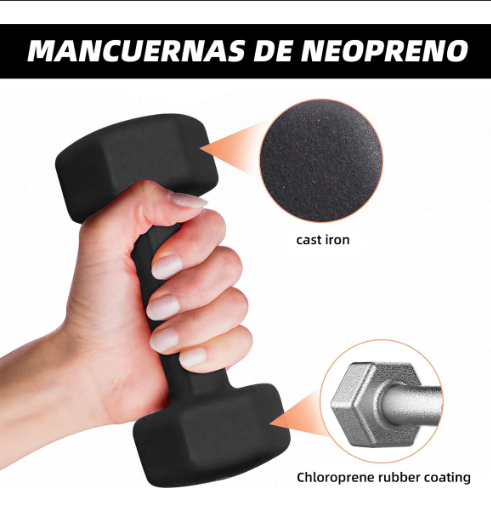 Par de Mancuernas Hexagonales 3 lb – Ideales para Pilates, Yoga y Tonificación