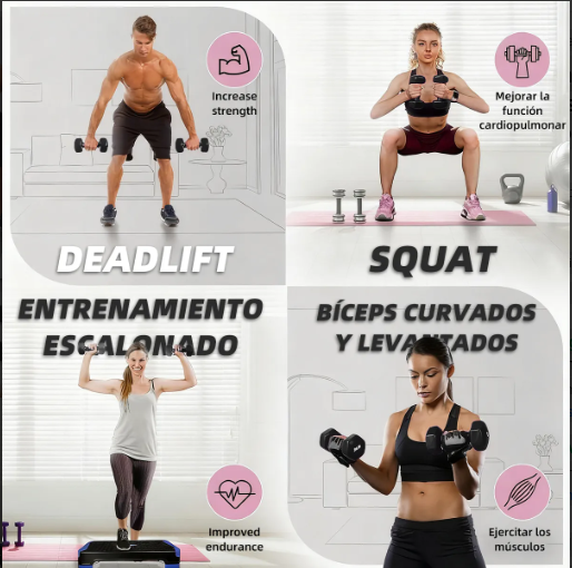 Par de Mancuernas Hexagonales 3 lb – Ideales para Pilates, Yoga y Tonificación