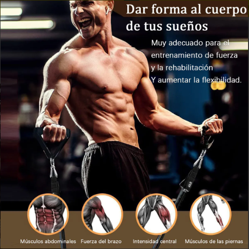 KIT DE BANDAS DE RESISTENCIA 125 lbs – 23 PZ