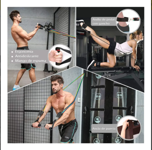 KIT DE BANDAS DE RESISTENCIA 125 lbs – 23 PZ