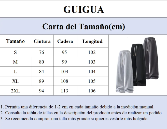 3 Piezas de Pantalones Deportivos Holgados con Cintura Elástica