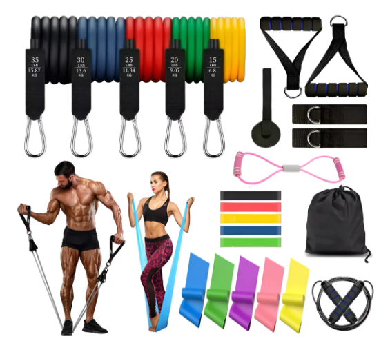 KIT DE BANDAS DE RESISTENCIA 125 lbs – 23 PZ
